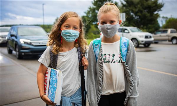 students smile on first day of school